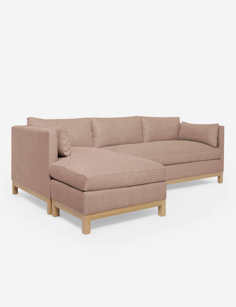#color::apricot-linen #configuration::left-facing #size::96--x-37--x-33- | Left angled view of the Hollingworth Apricot Linen sectional sofa
