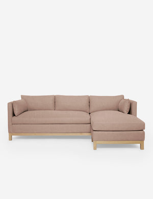 Hollingworth right facing Apricot Linen Sectional Sofa by Ginny Macdonald