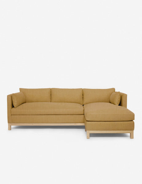 #color::camel-linen #configuration::right-facing #size::96--x-37--x-33- | Hollingworth right facing Camel Linen Sectional Sofa by Ginny Macdonald