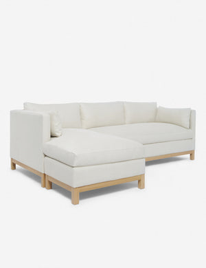 Left angled view of the Hollingworth Natural Linen sectional sofa
