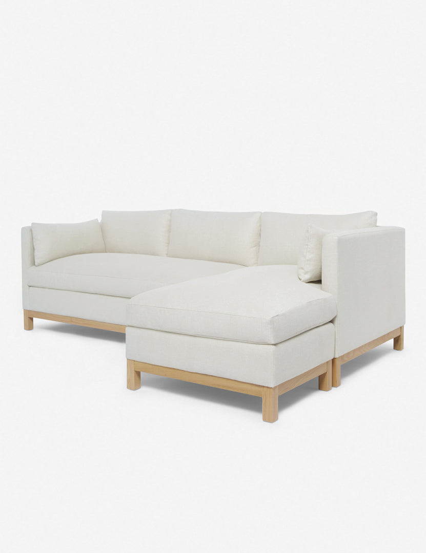 #color::natural #size::96--x-37--x-33- #configuration::right-facing | Right angled view of the Hollingworth Natural Linen sectional sofa