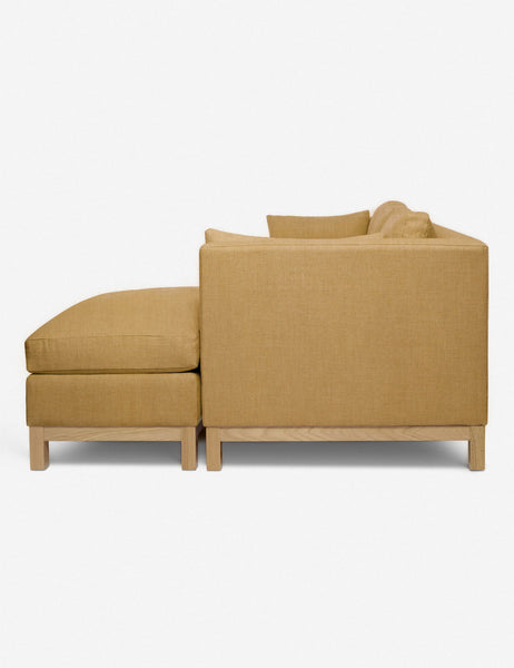 #color::camel-linen #configuration::right-facing #size::96--x-37--x-33- | Side of the Hollingworth Camel Linen sectional sofa