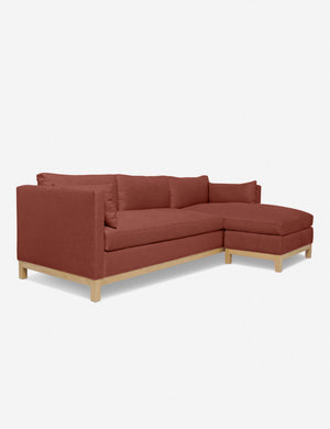 Left angled view of the Hollingworth Terracotta Linen sectional sofa