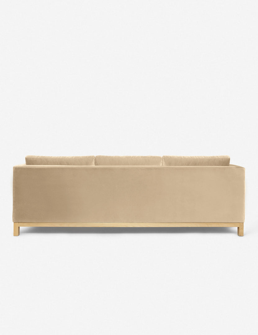 #color::brie-velvet #configuration::left-facing #size::96--x-37--x-33- | Back of the Hollingworth Brie Velvet sectional sofa