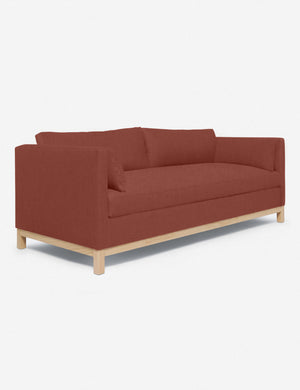 Angled view of the Terracotta Linen Hollingworth Sofa