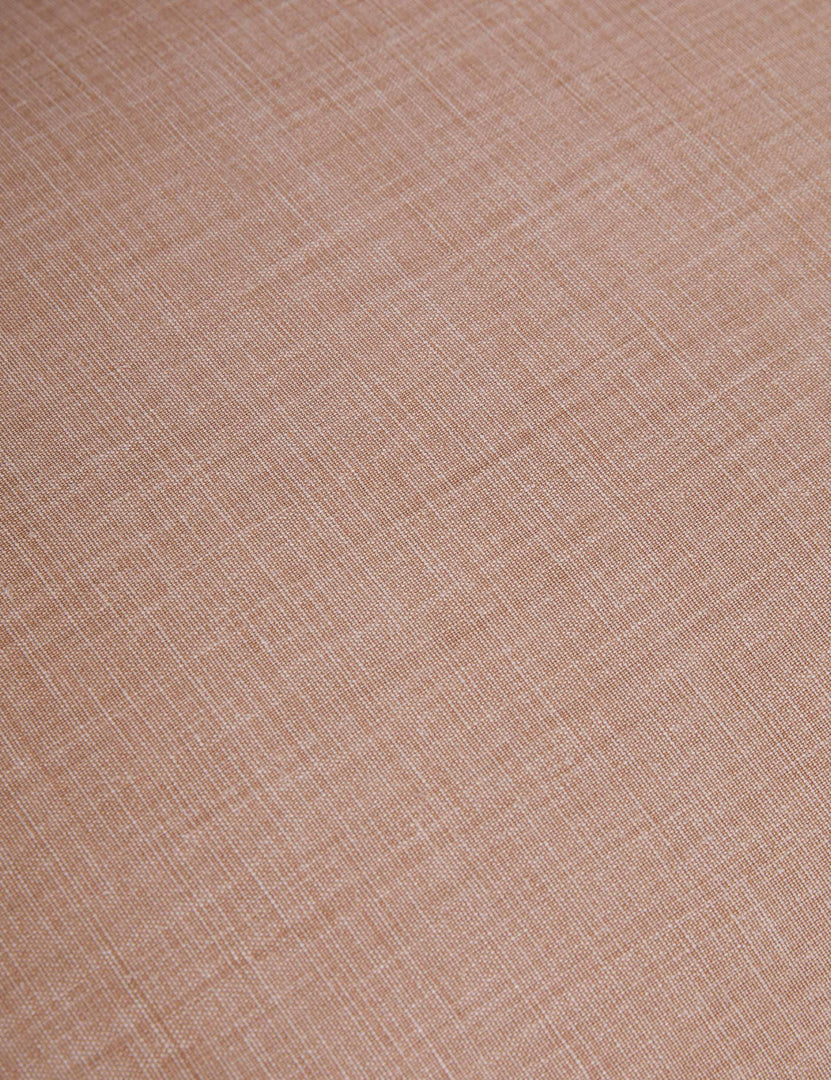 #size::84-W #size::96-W #color::apricot-linen | Detailed shot of the apricot linen fabric on the Hollingworth Sofa