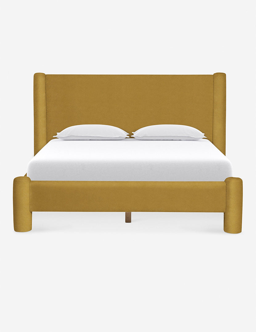 #color::goldenrod-velvet #size::queen #size::king #size::cal-king | Goldenrod Velvet Hyvaa Bed by Sarah Sherman Samuel