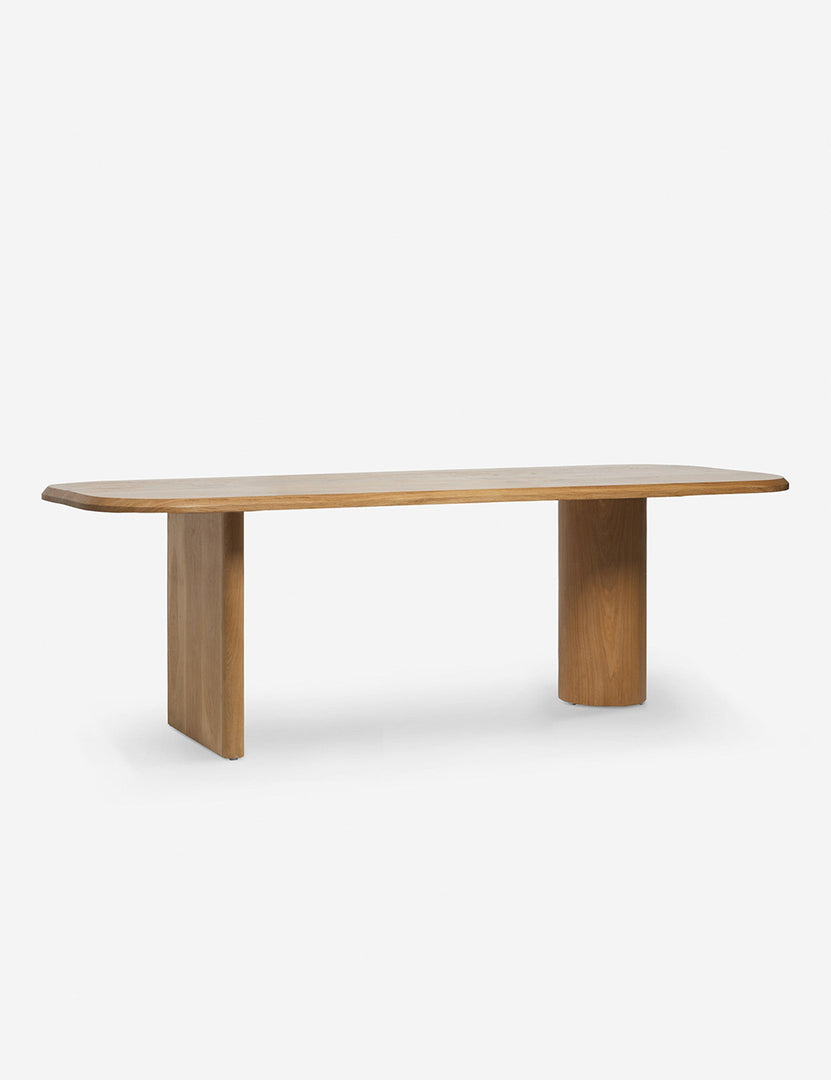#color::natural #size::96-W | Angled view of the Archer Natural Rectangular Dining Table