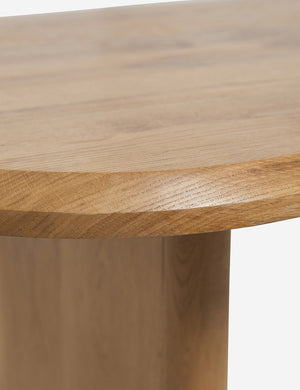 Side of the top of the Archer Natural Rectangular Dining Table