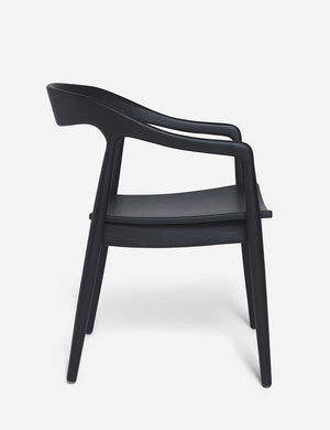 Side of the Ida Black Dining Arm Chair