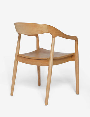 Back angled view of the Ida Natural Dining Arm Chair