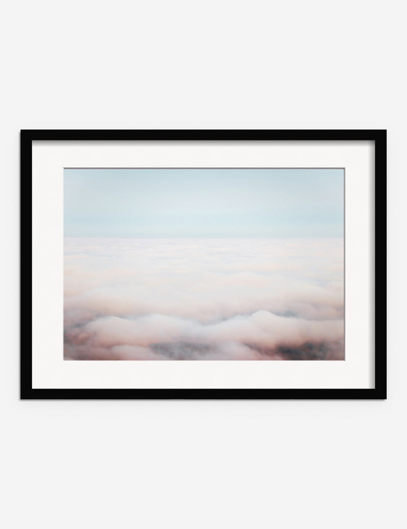 #frame-option::framed #color::black #size::175--x-135- #size::295--x-215- #size::355--x-255- #size::415--x-295- | Dream Clouds Photography Print in a black frame featuring a feathery cloudscape by Ingrid Beddoes