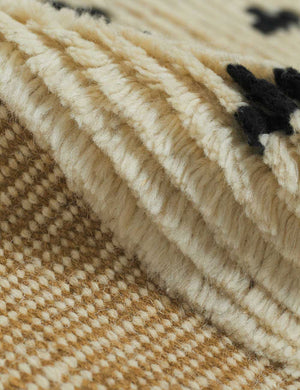 Detailed shot of the irregular dots rug