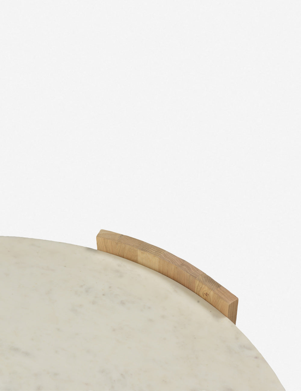 Whilem French Deco White Marble Round Coffee Table