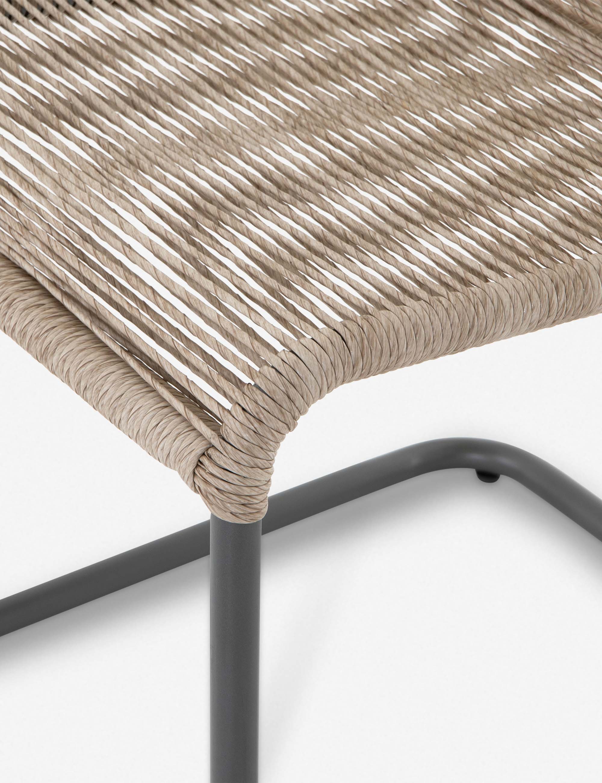 Natural Woven Iron Frame Indoor/Outdoor Dining Chair