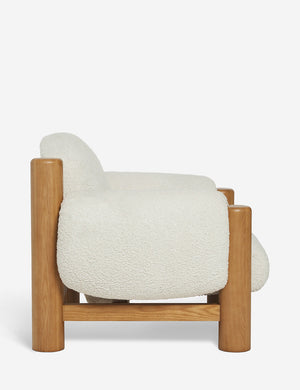 Side of the James faux sherpa accent chair