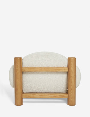 Back of the James faux sherpa accent chair