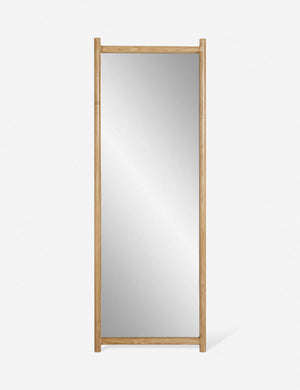 Kendyl full length mirror with a carved ash wood frame