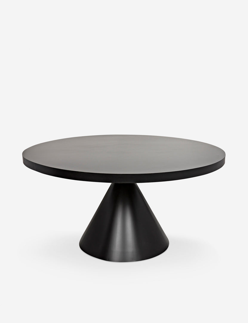 | Upper angled view of the Kimani round dining table