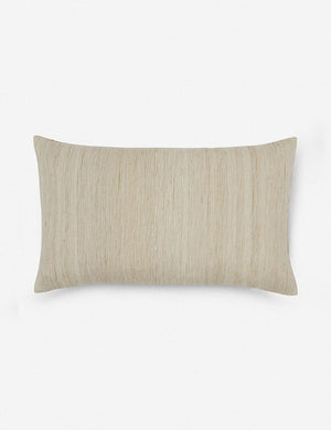 Back of the Kisha natural-toned lumbar throw pillow