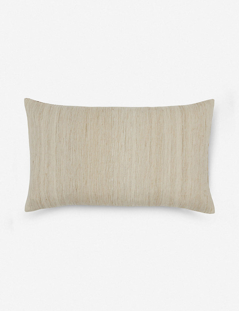 #size::12--x-20- | Back of the Kisha natural-toned lumbar throw pillow
