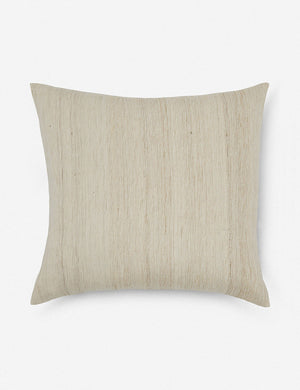 Back of the Kisha natural-toned square throw pillow