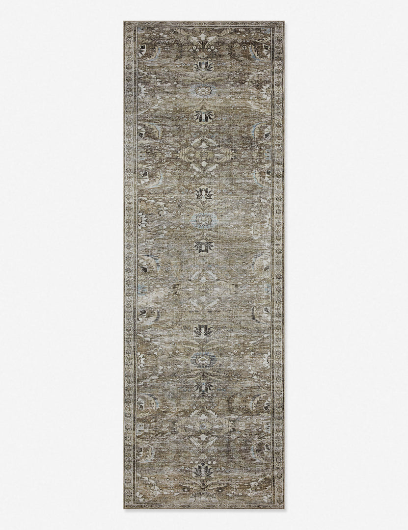 #color::antique-and-moss #size::2-6--x-7-6- #size::2-6--x-9-6- #size::2-6--x-12- | Amalia distressed traditional rug in its runner size