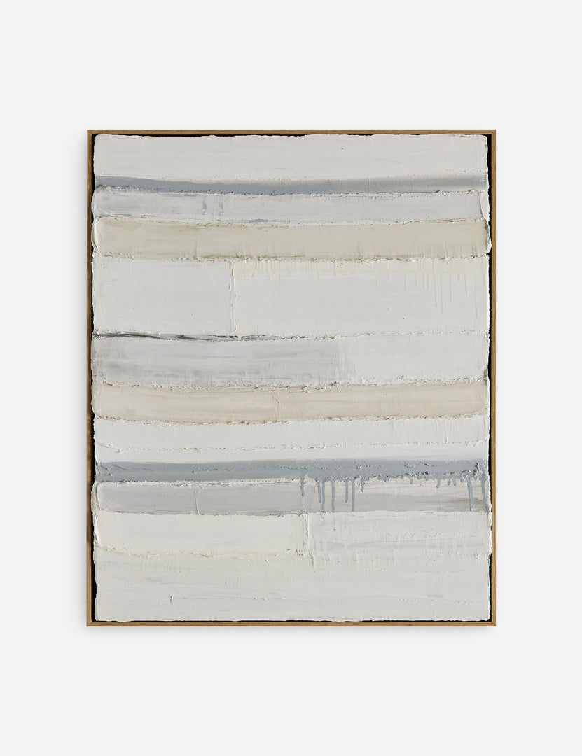 | Landslide Framed Wall Art featuring neutral toned textured brush strokes by Elizabeth Sheppell