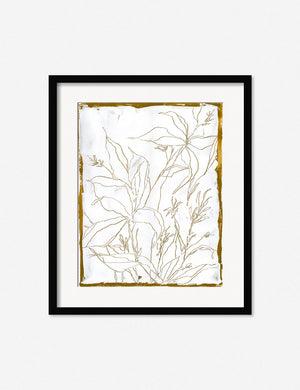 Lilies Wall Art in a black frame that features freely drawn linework lilies by Laurel-Dawn Latshaw