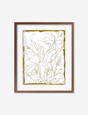 Lilies Wall Art in a walnut frame