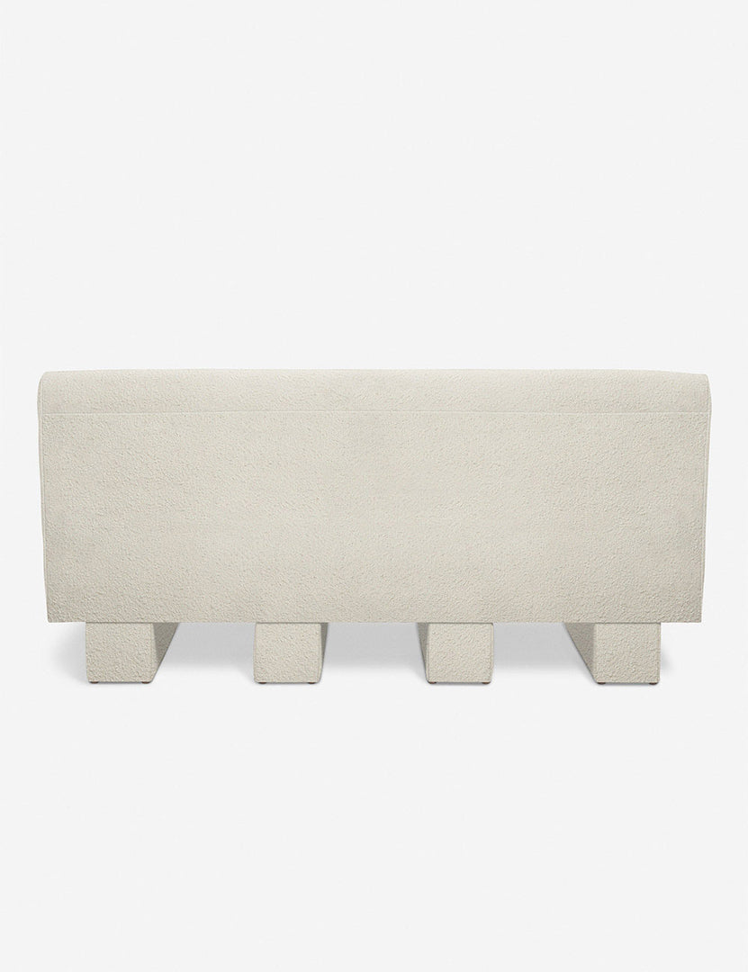 #color::Ivory-Boucle | Back of the Lena Ivory Boucle armless sofa
