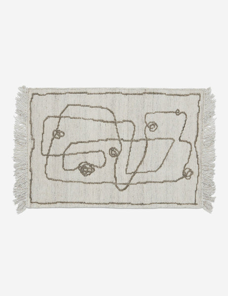 #size::2--x-3- #size::3--x-5-  | Line Drawing Flatweave Rug in its two by three feet size