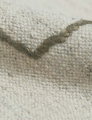 Close-up of the viscose-wool fabric on the Line Drawing Flatweave Rug