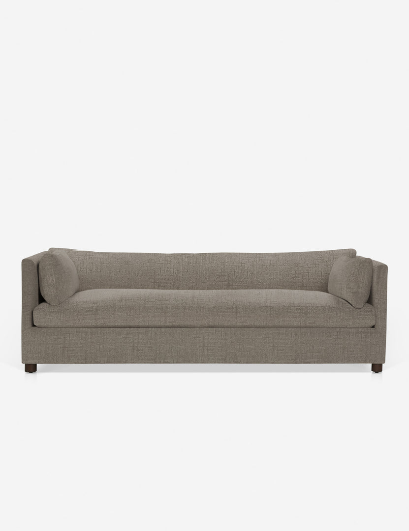 #color::pebble-performance-linen | Lotte shelter-style Pebble Gray Performance Fabric Sofa with a deep seat