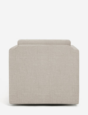 Back of the Lotte flax performance fabric swivel chair