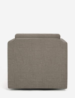 Back of the Lotte pebble gray performance fabric swivel chair