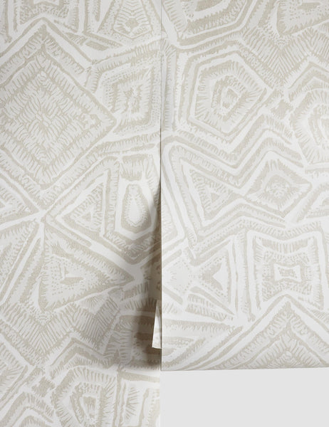 | Malou gray geometric Wallpaper by Malene Barnett