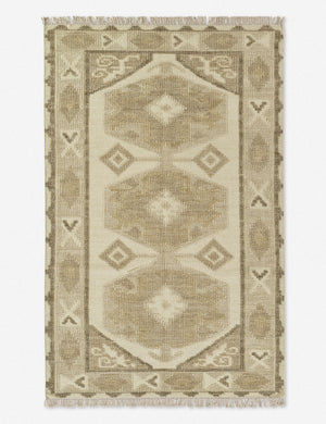 Minerva wool-cotton handwoven rug with oversized geometric shapes