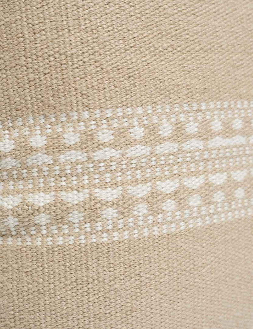 #color::khaki #style::square | White traditional design on the Marchesa khaki indoor and outdoor pillow