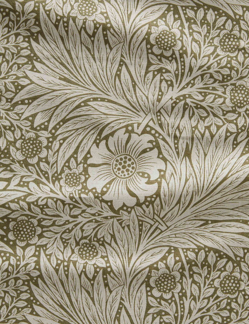 Marigold Fabric Swatch, Olive/Linen by Morris & Co.