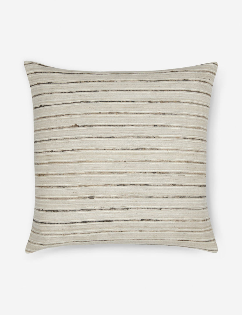 #size::20--x-20- | Marit neutral square silk pillow with striated lines