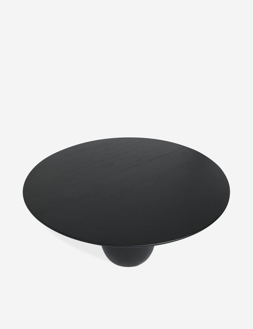 | Bird’s-eye view of the Maroko black round dining table