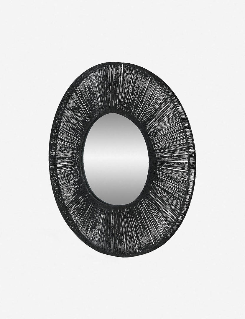 | Angled view of the Carlotta Round Mirror