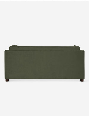 Back of the Lotte Moss Green Velvet queen-sized sleeper sofa