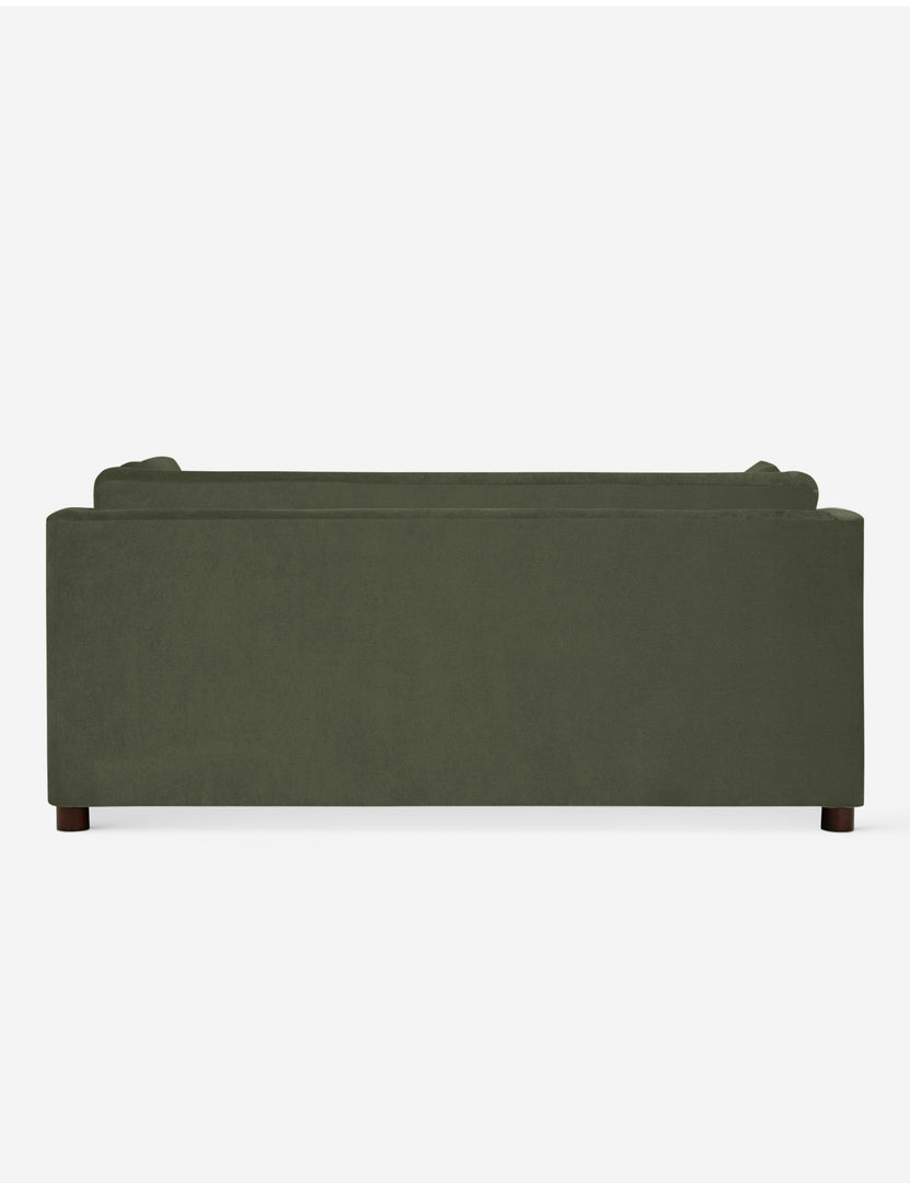 #color::moss-velvet #size::queen | Back of the Lotte Moss Green Velvet queen-sized sleeper sofa