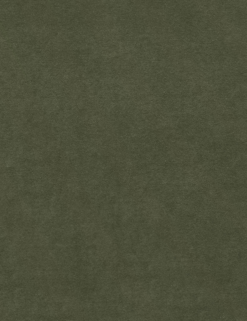 #color::moss-velvet | Detailed view of the Moss Green Velvet fabric on the Lotte Sofa