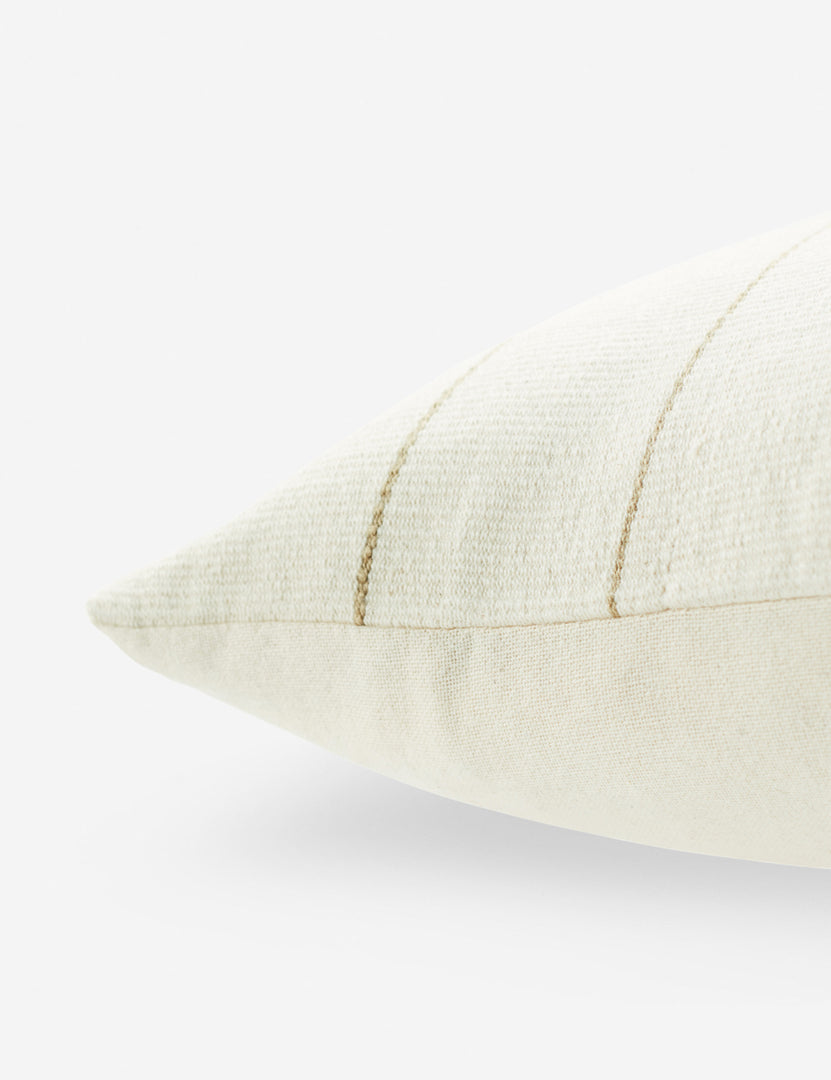 #color::gray #fill::down #fill::polyester | The corner of the Imli throw pillow