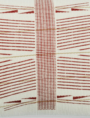Swatch image of the Imli ivory and red throw pillow
