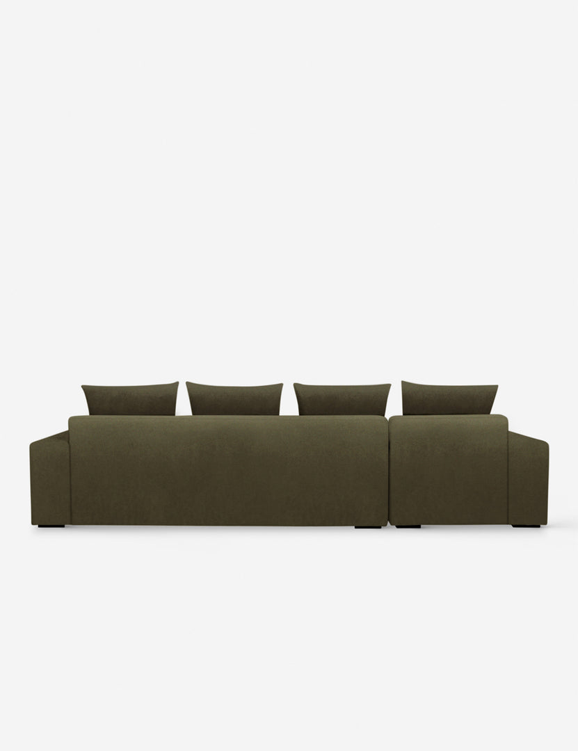 #color::balsam-velvet #configuration::left-facing | Back of the Nadine Balsam green velvet left-facing sectional sofa