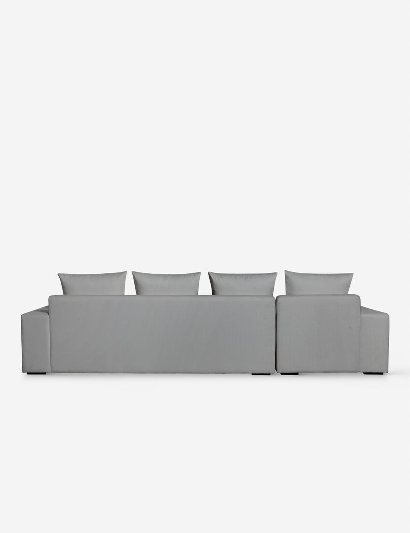 #color::gray-performance-fabric #configuration::left-facing | Back of the Nadine Gray performance fabric left-facing sectional sofa
